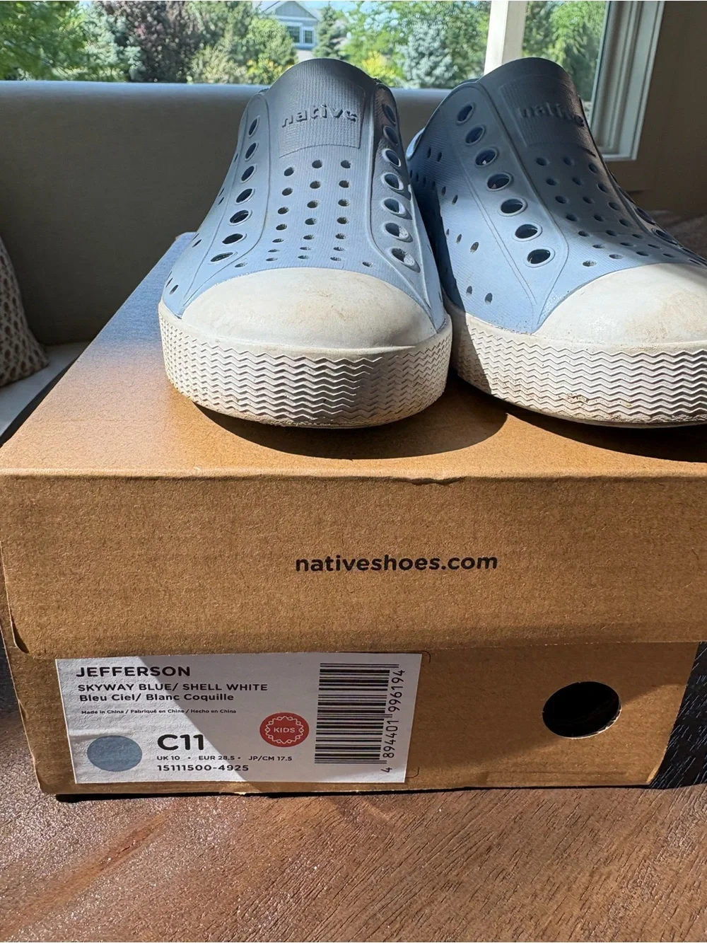 Native Kids Water Shoe - Pale Blue Slip-On